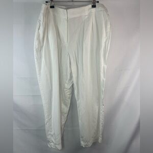 Chicos white loose fitting slacks, these feel amazing and hang beautifully!